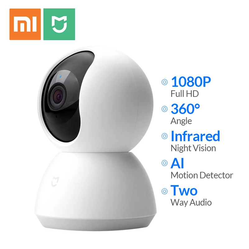 Meilleur Nouvelle version xiaomi mi Smart Webcam 360 Angle 1080P HD Vision nocturne sans fil Wifi IP Webcam Smart Home Cam application pour maison intelligente