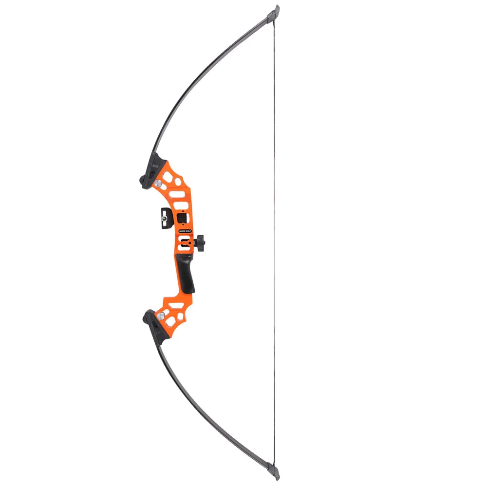 oragne 30-40lbs Straight Bow For Starter fishing Bow aluminum Recurve Longbow straight bow Archery - Цвет: oragne