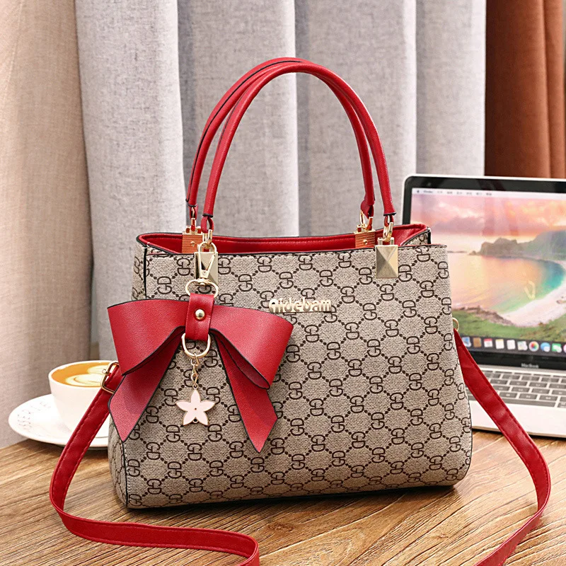 

Middle-aged Mom Bag Women's 2019 New Style Fashion-Style Crossbody Bag Women's Grandma Carrying Handbag Large Bag