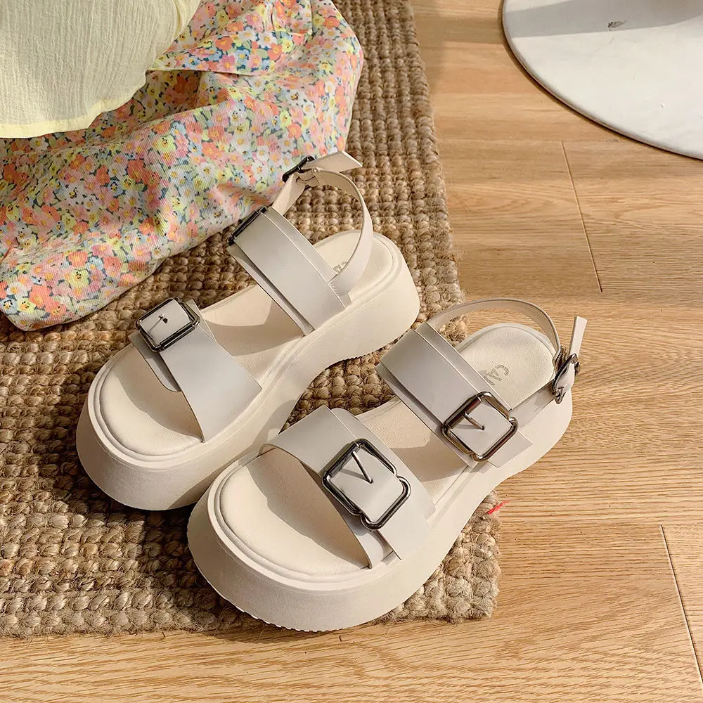 Fashion platform sandals women summer shoes buckle Slides casual sandals women's sports shoes summer sandalia mujer women sandals