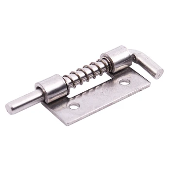 

New 5 PCS Fixed Type Spring Loaded Barrel Bolt Latch Silver Tone