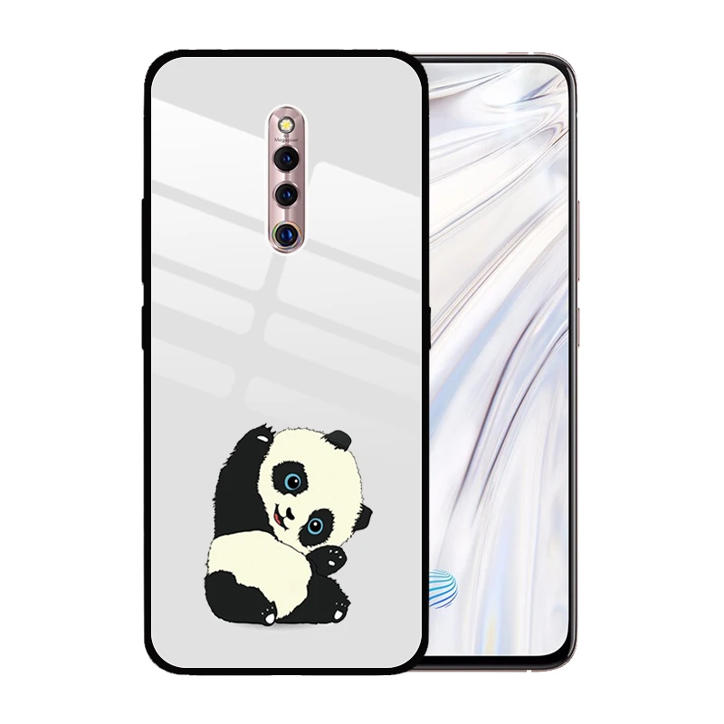 Чехол Pandicorn с принтом панды из закаленного стекла для VIVO X27 Pro X23 X21 X20 X7 X9S Plus Coque Funda |