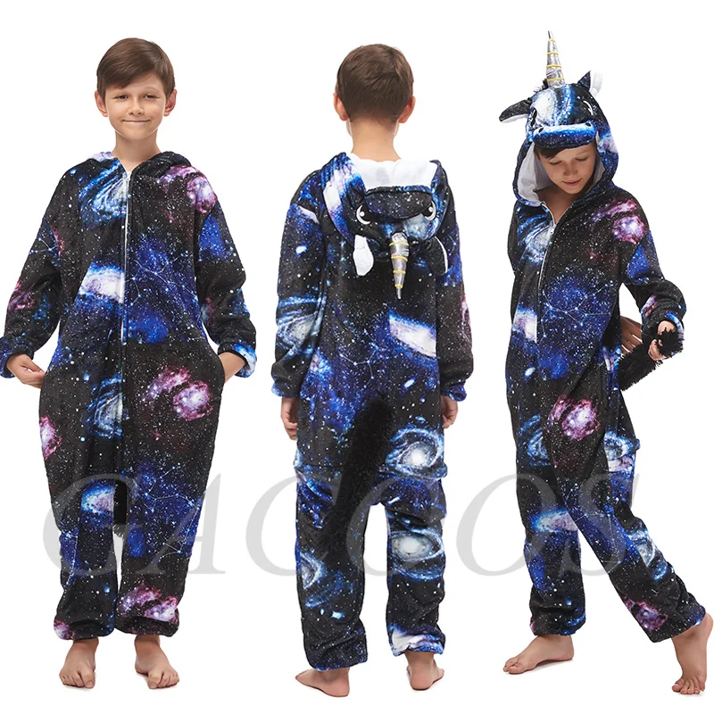 Kigurumi Kids Pajamas Unicorn Sleepwear For Children Animal Cartoon Blanket Costume Winter Boys Girls Licorne Onesies Jumpsuits
