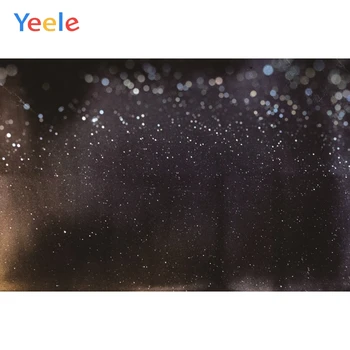 

Vinyl Glitter Backdrops Light Bokeh Polka Dot Dark Black Shine Photography Personalized Photographic Background For Photo Studio