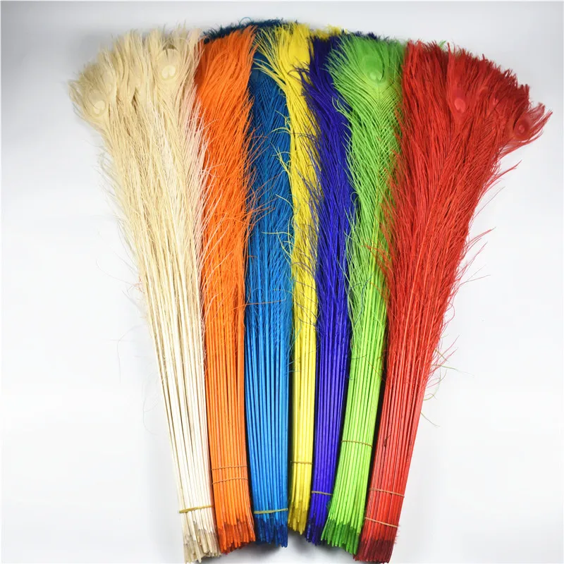 

Natural Dyed Real Peacock Feathers 70-80CM/28-32inch Feathers For Crafts Home Room Vase Decor Wedding decoration plumes Plumage