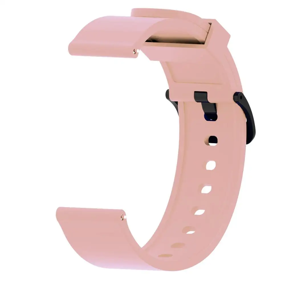 Silicone band For Xiaomi Huami Amazfit GTS GTR 42mm Bracelet for Huami Amazfit Bip Bit Pace Lite Wrist Strap 20mm Watchband - Цвет ремешка: Soft pink