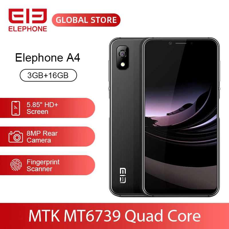 ELEPHONE A4 3 Гб 16 мобильный телефон 8 Мп задняя камера Android 1 5 85 &quotHD + 18:9 экран