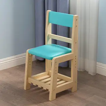 

Solid Wood Learning Chair Elementary Student Stool Writing Chair Back Chair Student Child Book Seat Lift Seat Home