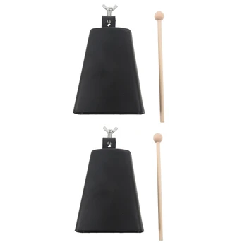 

2x 5 Inch /6 Inch Cowbell Cattlebell Cowbell Personalized Cow Bell Drums Percussion Instruments