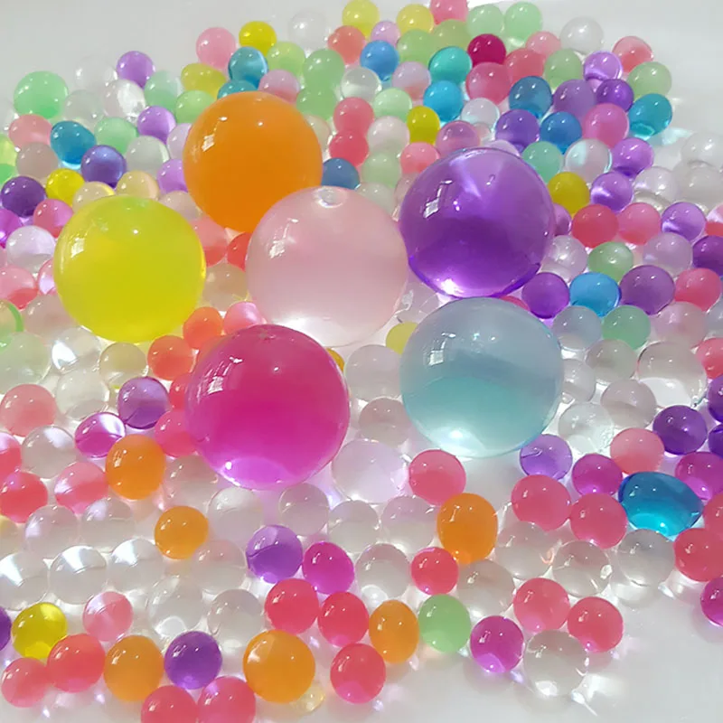 1 Набор = 2500 шт Кристальные шарики для воды в грунте, гидрогелевые шарики для выращивания воды, Большие шарики для свадебной вечеринки, аксессуары для украшения дома