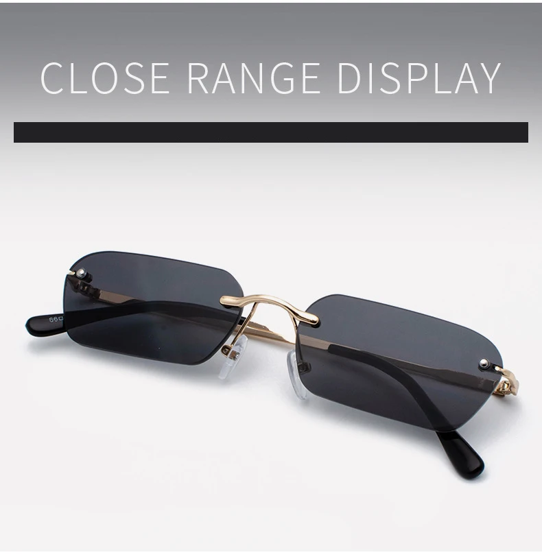 Occhiali da Sole Senza Montatura Steampunk Rettangolare Piccolo per Uomo e  Donna|Hiking Eyewears| - AliExpress