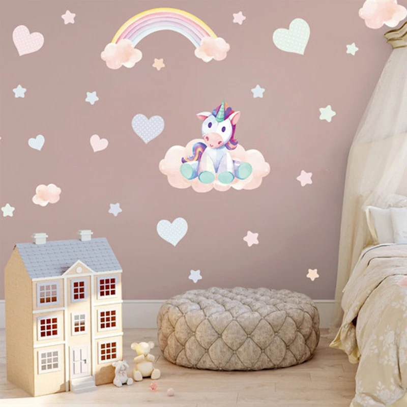 unicorn rainbow wall stickers