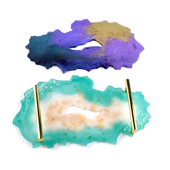 

Shaped Fruit Tray Mold Crystal Epoxy Set Tray Coaster DIY Material Package Irregular Plate Epoxy Resin Molds For Jewelry