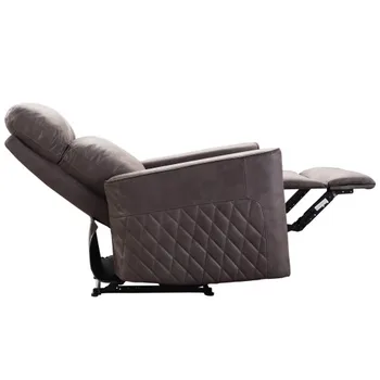 

【USA in Stock】Recliner Chair, Soft Fabric Sofa Home Theatre Seating Manual Reclining Chair, Gray living room furniture dropship