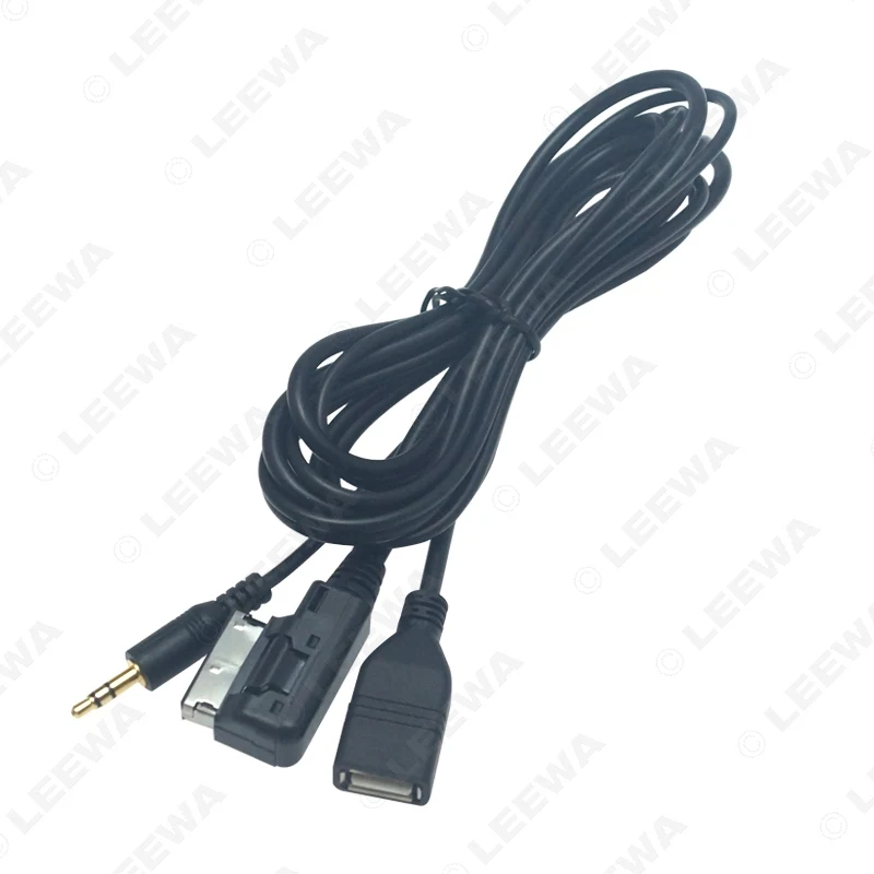 LEEWA 5X автомобильный аудио Музыка 3 5 мм AUX кабель AMI MDI MMI интерфейс USB + зарядное