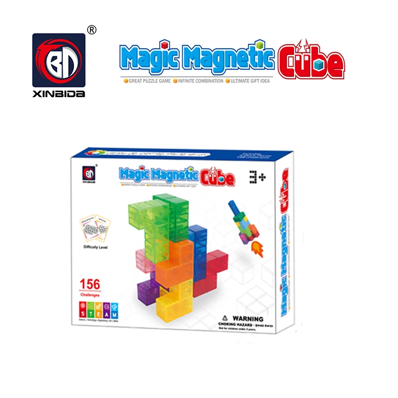 

Educational toy puzzle 3d game magnetic magic cube for kids brain development
