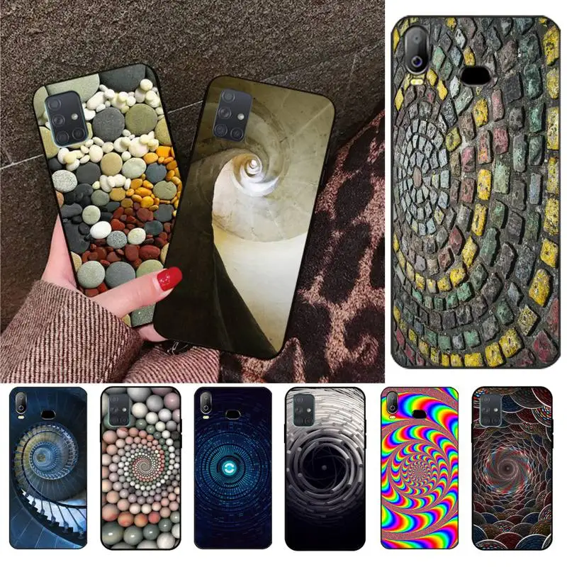 Чехол для телефона CUTEWANAN со спиральными круглыми камнями Samsung A10 A20 A30 A40 A50 A70 A80 A71 A51