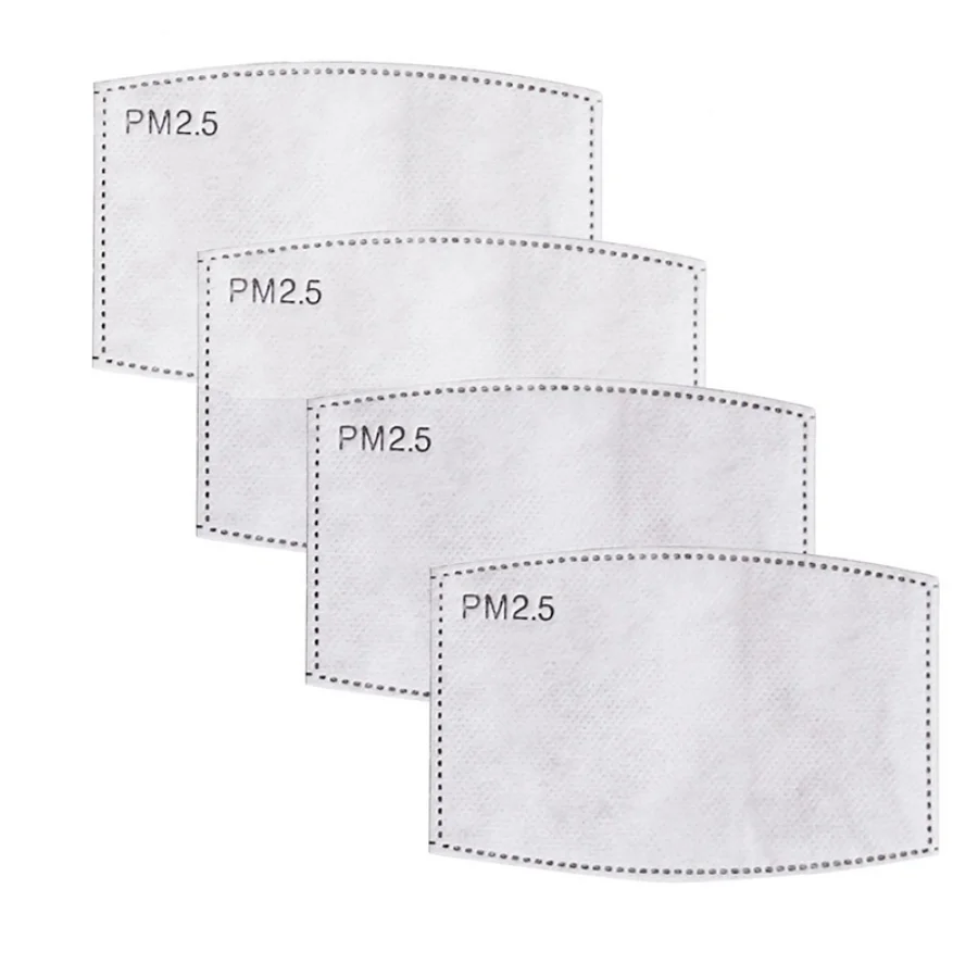 

100pcs 5 Layers PM2.5 KN95 Activated Carbon Filter for Mouth Mask Dust Mask Filter Protective Filter Media Flu-proof Filter