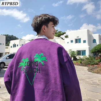 

Spring New 2019 Print Man Harajuku Sweatshirts Oversized Loose Long Sleeve Fashion Japanese Streetwear Hip Hop Sweatshirt Men