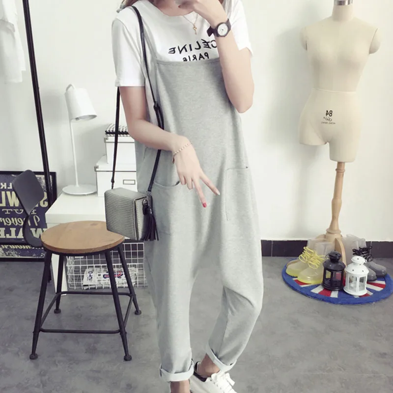 Bear Leader Suspender Pants For Pregnant Women Spring Autumn Casual Strap Long Maternity Belly Support Loose | Мать