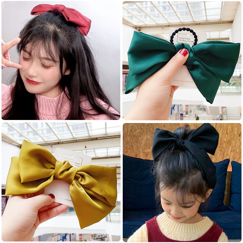 

2020 New Women Girls Cute Color Chiffon Bow Oranment Hair Clips Ladies Lovely Sweet Barrettes Hairpins Female Hair Accessories