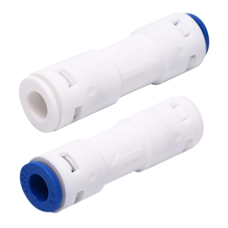 Reverse Osmosis Water Filter One Way Check for Valve Certified Plastic Push Fit Quick Connect RO Fittings 1/4 Inch 2 Pcs, reverse osmosis water filter