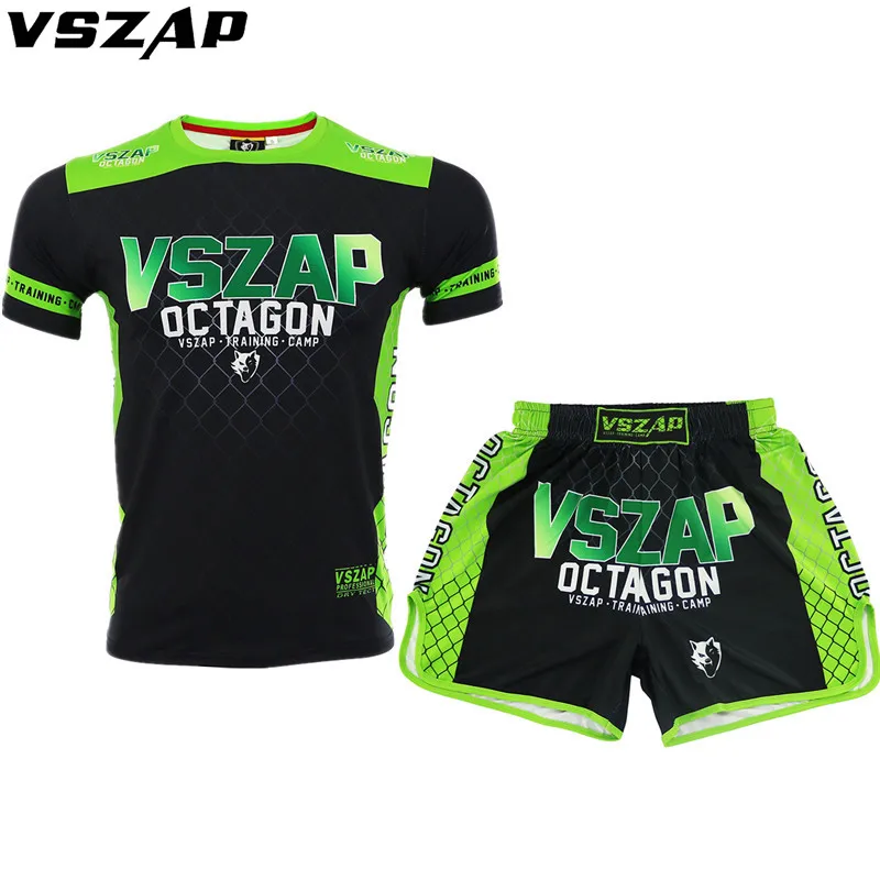 VSZAP MMA Rashguard bjj футболка для джиу-джитсу Мужская муай-тайского бокса бойцовская