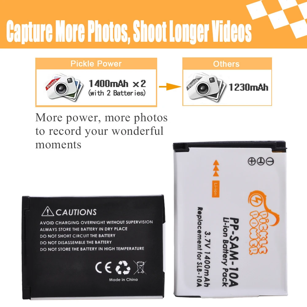 2pcs SLB-10A SLB10A SLB 10A Camera Battery & LCD USB Charger for Samsung EX2F HZ15W SL102 SL202 SL420 SL620 SL820 HZ10W HZ15W.