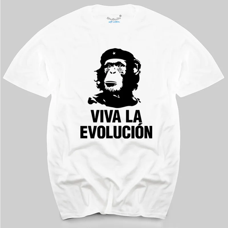 Mens colours  "Viva La Evolucion" funny che guevara planet of apes style T Shirt