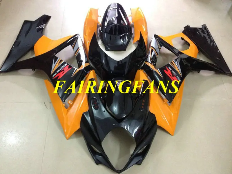 Литья под давлением обтекатель КУЗОВ для GSXR1000 07 08 GSX-R GSXR 1000 K7 2007 2008 оранжевые черные обтекатели комплект боди+ подарки SK37