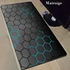 Mairuige-grand tapis de souris de Gaming antidérapant en caoutchouc à grille bleue, avec cadenas pour ordinateur de bureau et clavier ► Photo 1/6