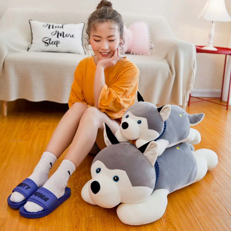 

Husky Pillow Doll Plush Toys Dog Bed Lazy Pajama GIRL'S Cute Doll BOY'S