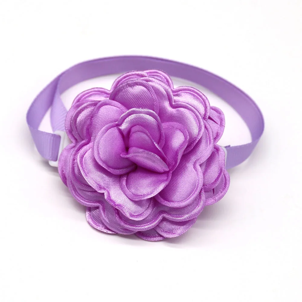 light purple 1 шт. дизайн красочные цветочные аксессуары для домашних животных галстук-бабочка для собаки Регулируемый шейный ремень для собак кошек уход за домашними животными поставщик - Цвет: light purple