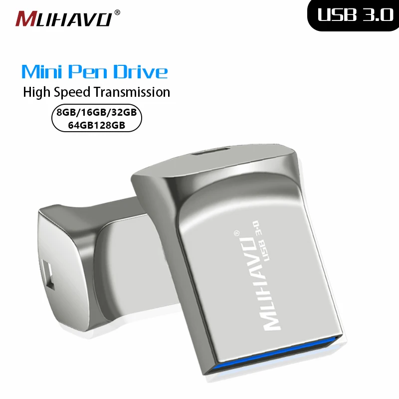 USB 3 0 флеш накопитель 32 Гб 16 64 мини металлический высокоскоростной usb 128 ГБ 8