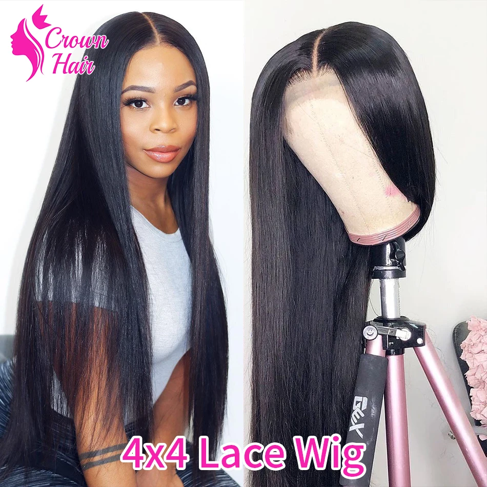 360 Glueless Frontal 13x6 13x4 Lace Front Human Hair Wig Transparent Brazilian Virgin 30 Inch Straight Pre Plucked 4x4 Closure
