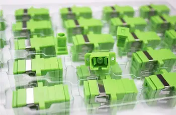 

100PCS Fiber Optic SC To SC Simplex Optical Coupler Adapter With Flange