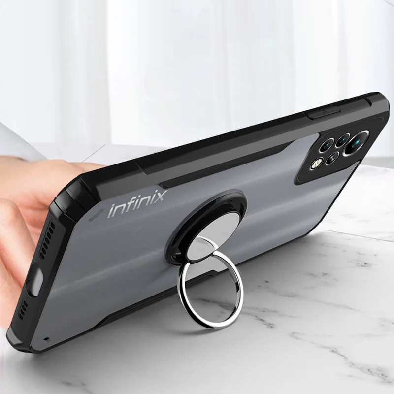 Magnetic Car Holder Phone Case with Transparent Bumper