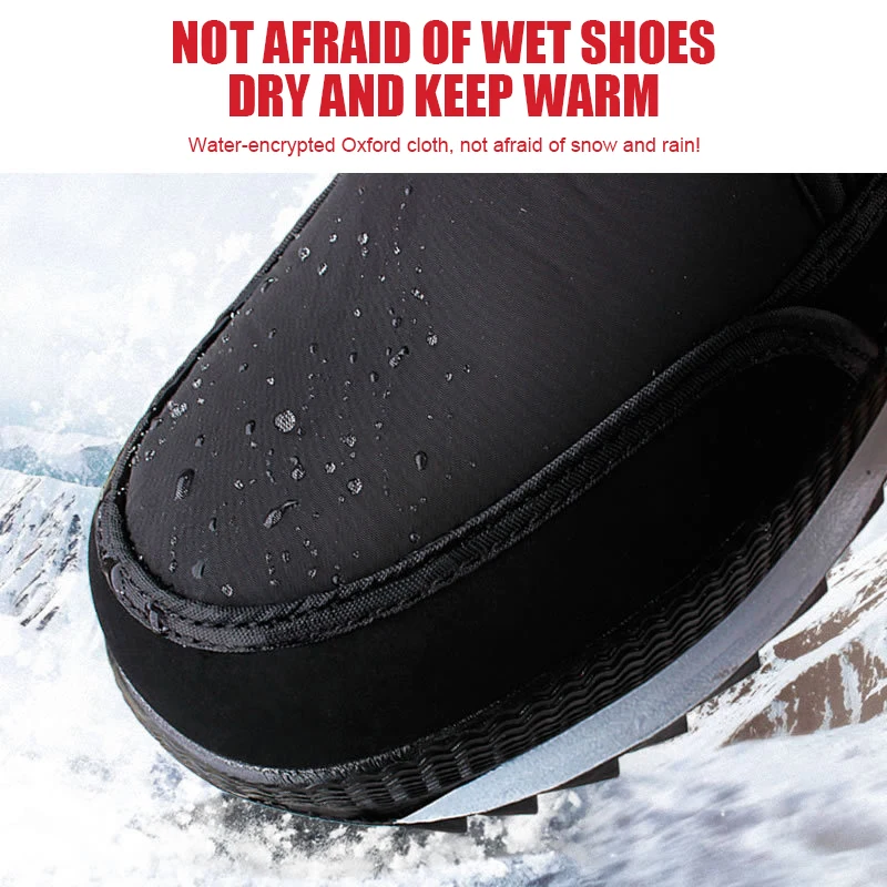 High Top Snow Boots Men Shoes Winter Plus Velvet Super Warm Cotton Shoes Man Black Camouflage Big Size 39-47 Cold-proof Boots