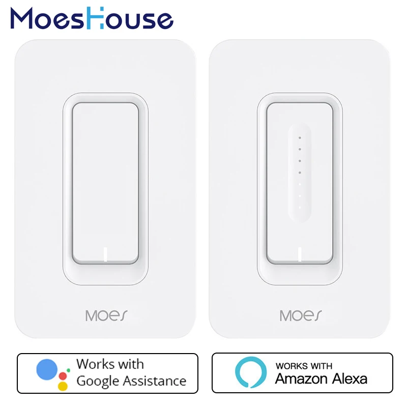 

US WiFi Smart Wall Light Switch Dimmer Mobile APP Remote Control No Hub Required Works with Amazon Alexa Google Home IFTTT