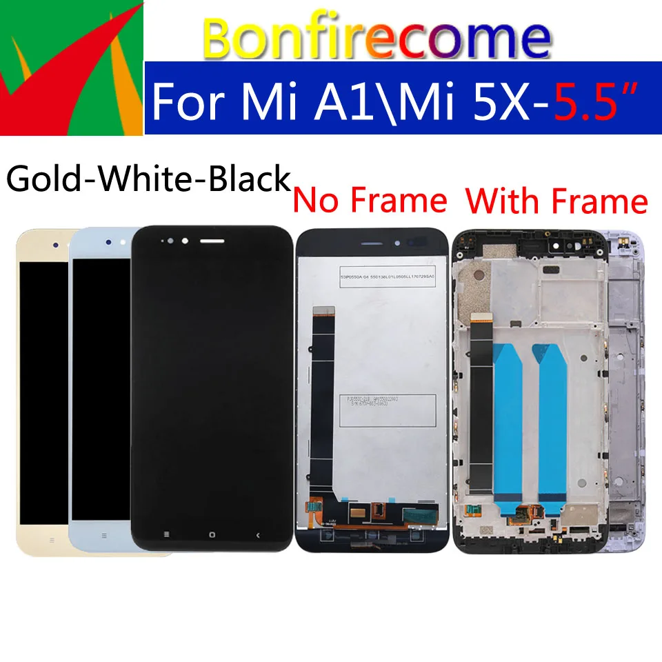 Оригинальный дисплей 5 дюйма для Xiaomi Mi A1 Mi5X дигитайзер сенсорного ЖК экрана с