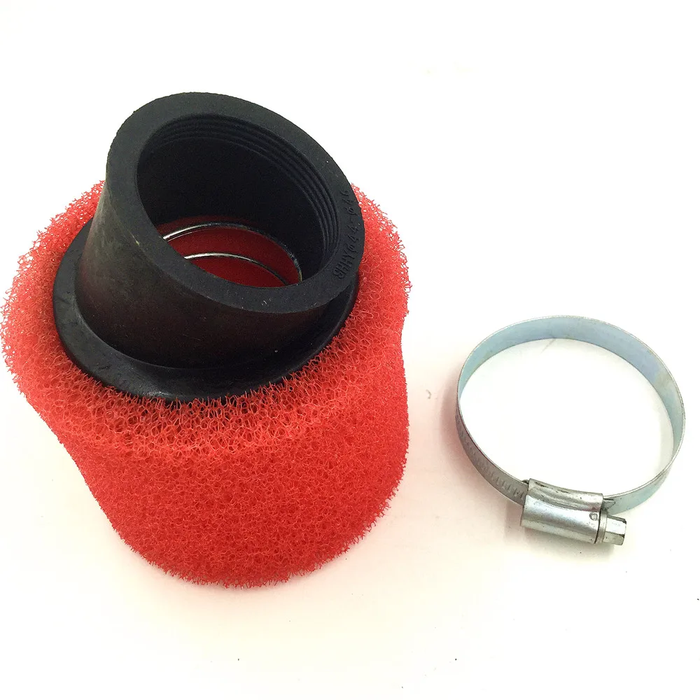 48mm Red Foam Air Filter Pod Cleaner Angled for 150cc Quad Dirt Bike ATV Low price & fast
