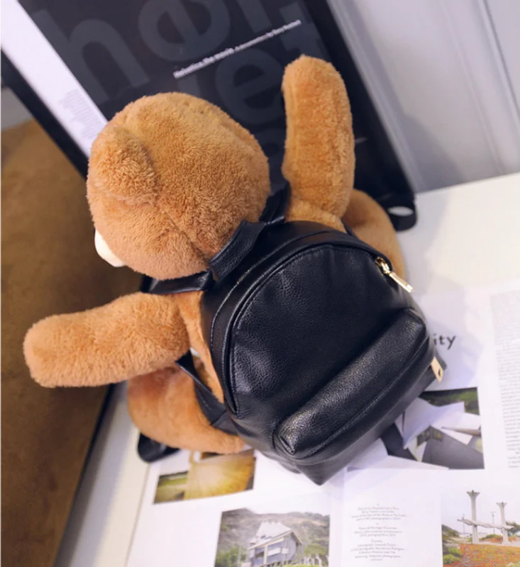2022 Shoulder Crossbody Bags For Women Leather Cute Bear Backpack Women Bags Designer Brand Ladies Bags For Girls Sac A Main Stylish Backpacks