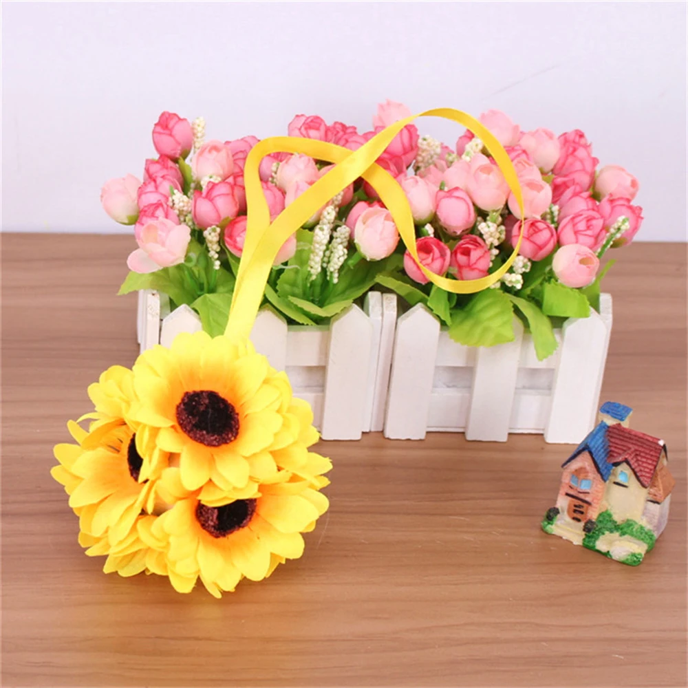 Имитация подсолнуха фотография украшение фона реквизит праздничные