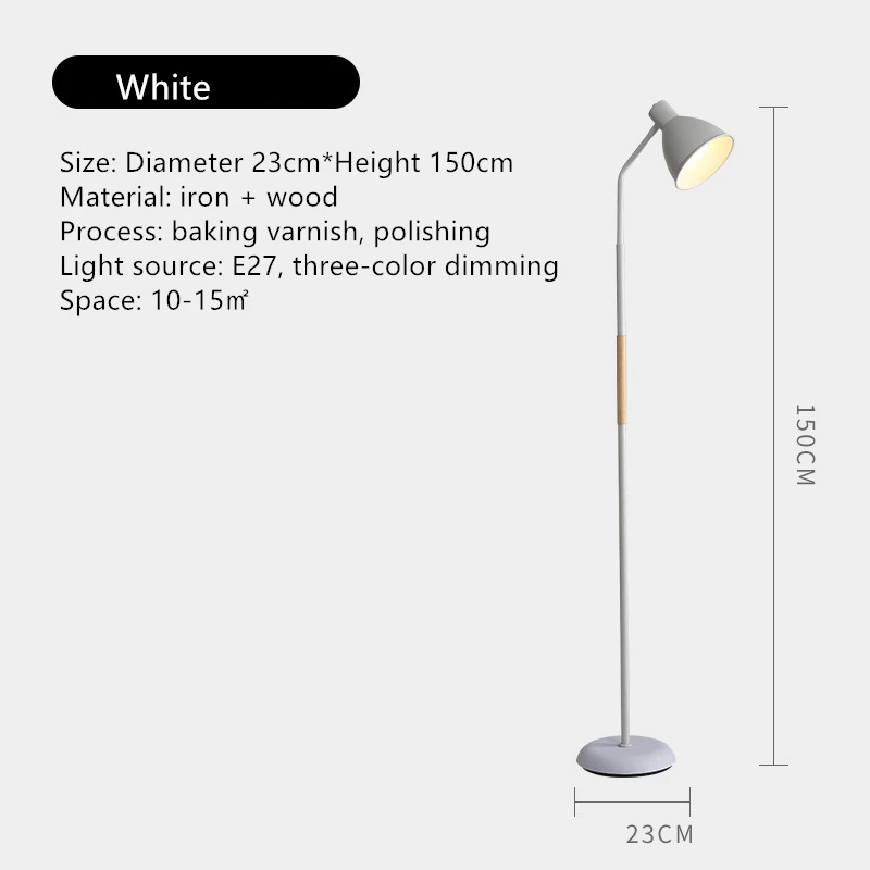 מנורת רצפה כפרית קריאה נרדית מעצב מנורת קישוט דף הבית רטרו מיטת מנורת חדר שינה דקו דקו מקורה עץ