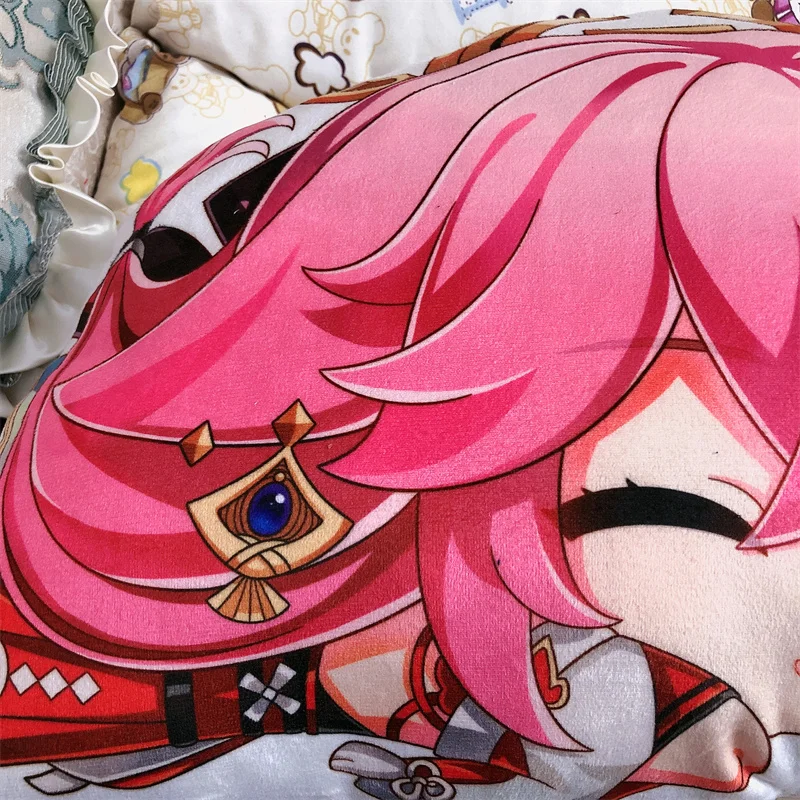 Anime Genshin Impact Yae Guuji Yae Miko Plush Pillow Doll Dakimakura Kawaii Cartoon Cosplay Accessories plush toy,plush doll