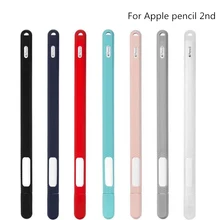 Легкий силиконовый чехол для Apple Pencil 2-го поколения, Защитный колпачок для iPad Pencil 2, держатель для сенсорного пера, чехол со стилусом
