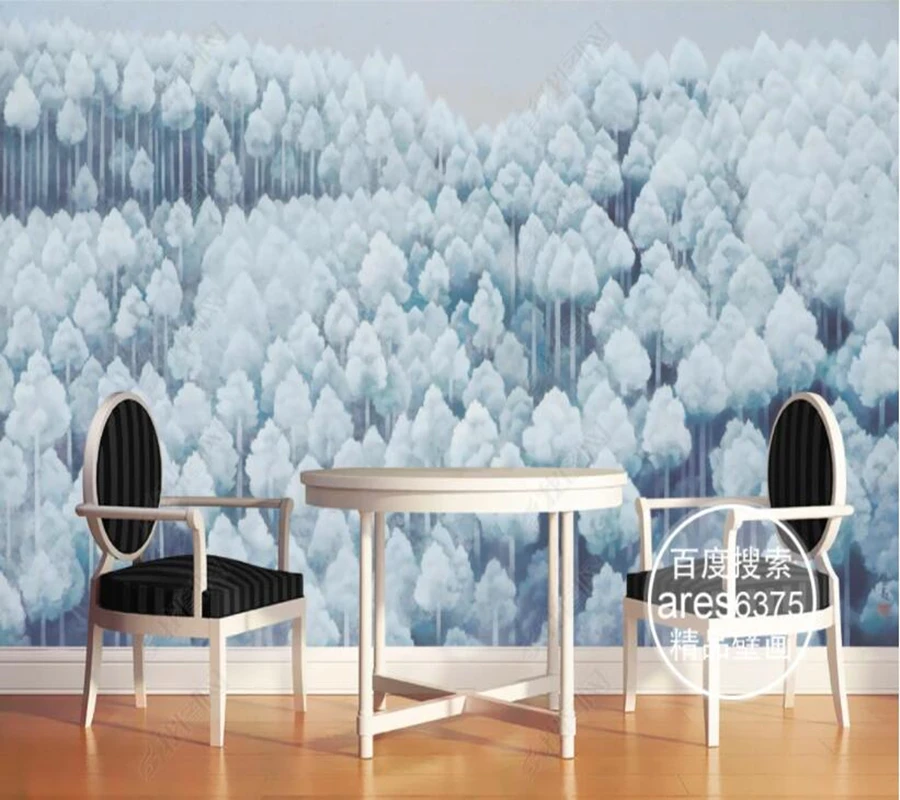 

Papel de parede Modern minimalist woods forest 3D wallpaper,living room tv background kitchen bedroom wall papers home decor
