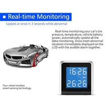 ЖК-дисплей Система контроля давления в шинах Зажигалка для мотоцикла Солнечная Беспроводная система TPMS 4 датчика