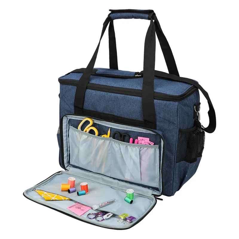 KOKNIT Large Capacity Sewing Machine Storage Bag Tote Multi-functional Portable Travel Home Organizer Bag For Sewing Accessories (15)