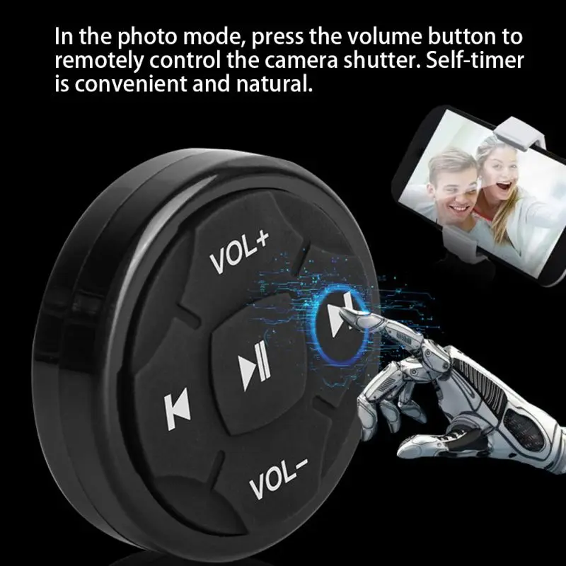 Balight Автомобильный Bluetooth руль Мини Bluetooth 4,0 Автомобильный пульт дистанционного управления мобильный телефон Bluetooth пульт дистанционного управления